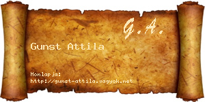 Gunst Attila névjegykártya